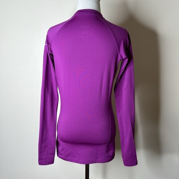 Nike Purple Pro Combat Fitted Long Sleeve Top - Picture 4 of 5